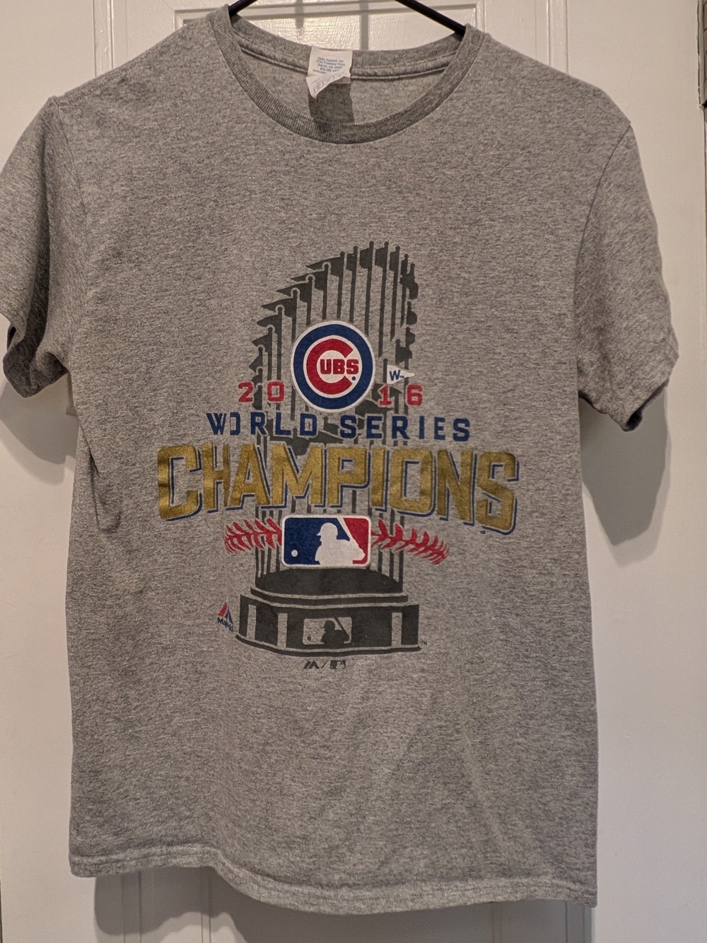 Delta Gray 2016 Cubs World Series Champions Graphic Tee